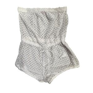 Victorias Secret Beach SUPER SEXY Cotton Lace Shorts Romper Cover Up Size S/P